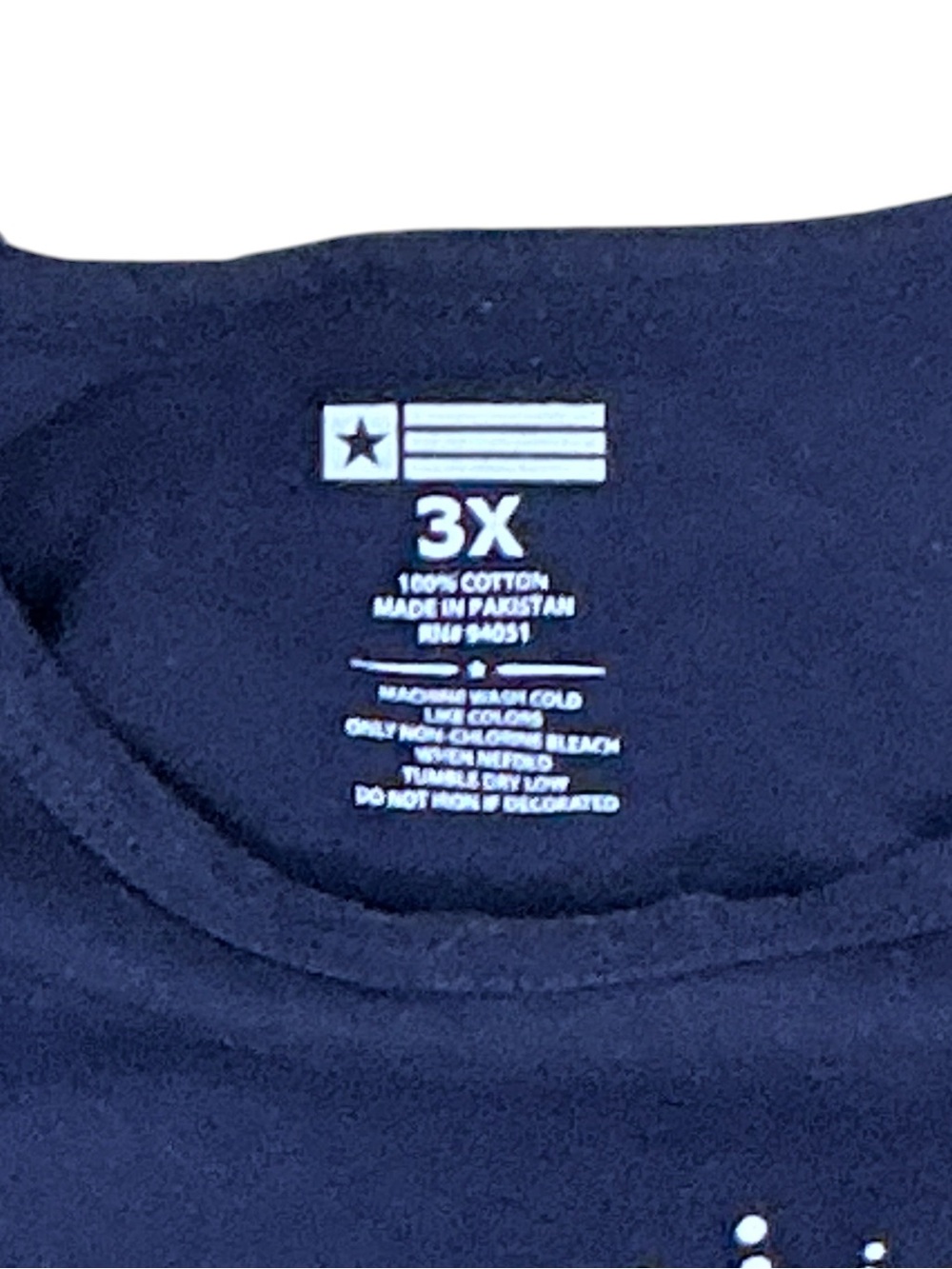 Independence Day Tee Shirt Patriotic 4th of July Flag Top Crewneck Blue Women 3X - Picture 5 of 11